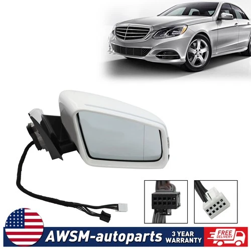 Right Side Passenger Mirror Fit For 2010-2016 Mercedes E350 E550 E400 White