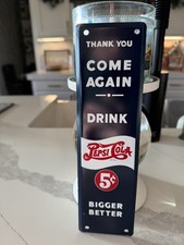 Door Push Metal Pepsi Cola Soda Advertising Sign, 3 x 10 inches - No Reserve!!!