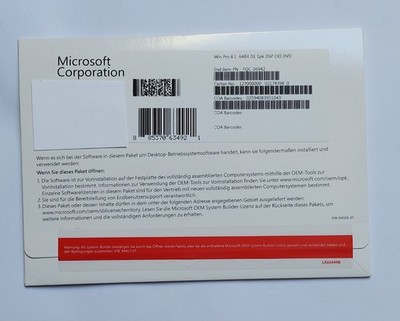 Windows 8.1 Professional x64, Systembuilder-Vollversion - neu, SKU: FQC-06942