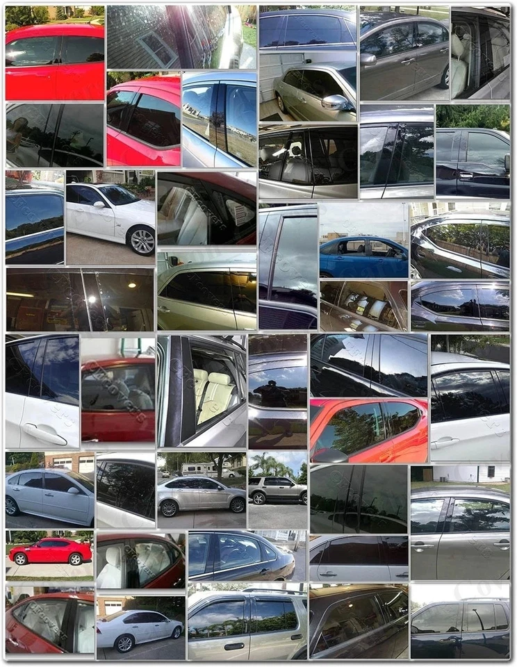 黑色支柱柱柱盖适用于铃木 Forenza (4dr) 04-08 6 件套门饰套件 — 第 3/4 张图片