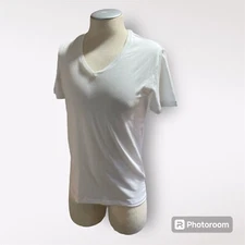 Falke Medium Vneck Shirt Mens White 2 Pack