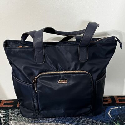 Aimee Kenstenberg Navy Libson Nylon Laptop Tote Bag