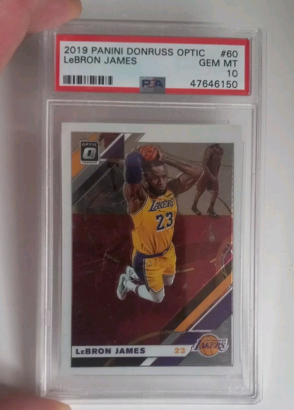 2019-20 Panini Donruss Optic LeBron James #60 PSA 10 GEM MINT Lakers