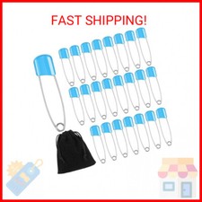 50 Pieces Diaper Pins Baby Safety Pins 2.2 Inch Plastic Head Cloth Diaper Pins w