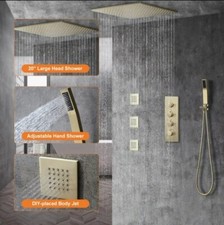 New Thermostatic Rain Shower System With Body Sprayer And 3 Body Jets