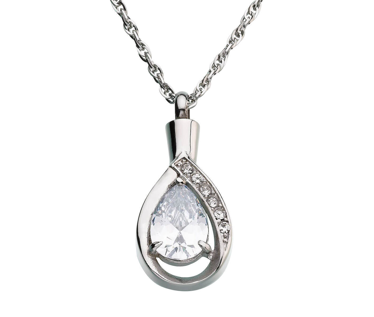 Tear Drop Sympathy Memorial Necklace Jewelry