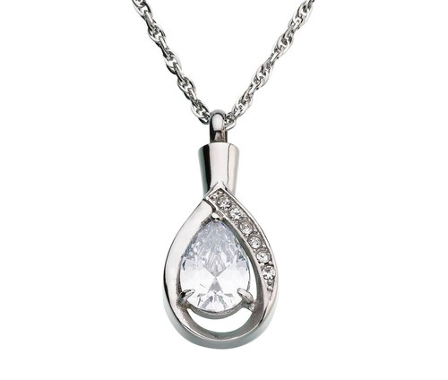 Tear Drop Sympathy Memorial Necklace Jewelry - Picture 1 of 5