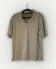 PGA Tour Men  s XL Tan Golf Polo Tshirt 100 Polyester, short sleeve