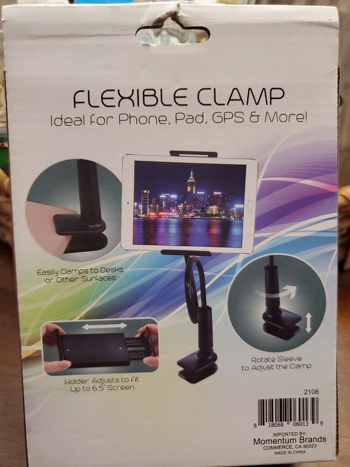 Flexible Clamp ideal for Phone, Tablet, GPS & More, 360 Degree View, New - Image 2 of 2