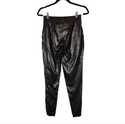 Spanx Faux Leather Like Black Joggers Size XS