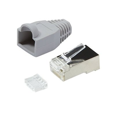 20 x RJ45 CAT 5 Netzwerk Patchkabel Modular Crimp Stecker geschrimt grau CAT5