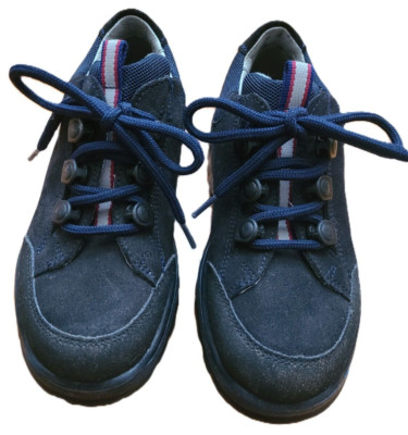 Ricosta Boys Pepino Germany Navy Suede Waterproof Wool Lined Boots Size 12 (30