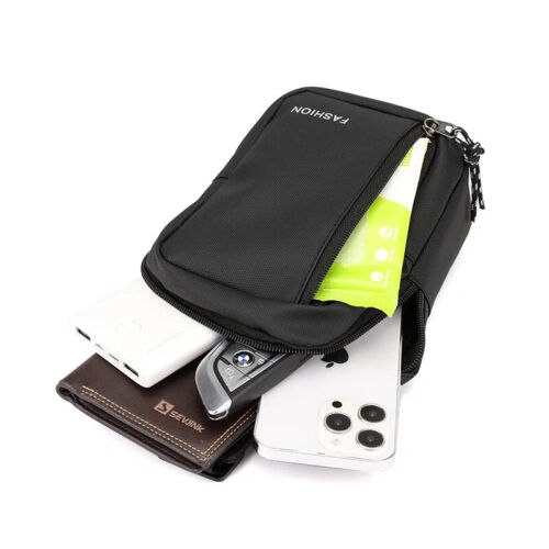 Männer Oxford Brusttaschen Mini Crossbody Tasche Messenger Phone Taille Pack - Bild 6 von 28