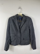 J CREW Women s Gray Tweed Blazer Size 6 Charcoal Jacket 77388