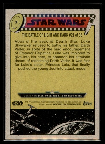 2019 Topps Star Wars Journey to Rise Skywalker SILVER #75 Luke Skywalker's - Picture 2 of 2