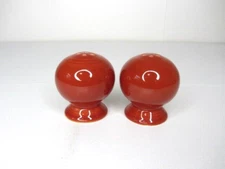 Fiesta Ware Retired Paprika Salt & Pepper Shakers Ball Round Southwest Aztec A2