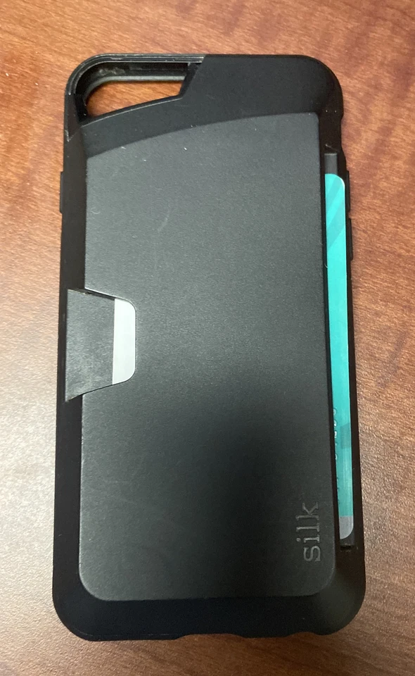 Funda tipo billetera de seda para iPhone 6S Plus 3+ soporte para tarjeta de crédito bóveda delgada Foto 3 de 3