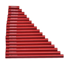 20-100mm Metal Pull Rod Links 6.0mm For 1/10 RC Car CC01 AX10 F350 D90 SCX10 Red