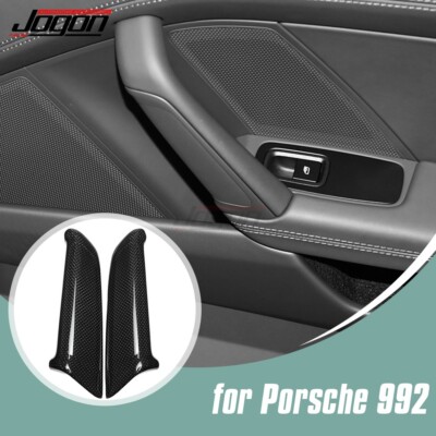 For Porsche 992 Real Carbon Interior Door Handle Grab Trim Cover