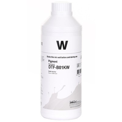 InkTec Premium DTF White Ink - 900ml for Desktop and Wide Format Epson Printers