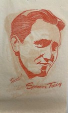 Original Vintage Spencer Tracy Socko Iron On Transfer