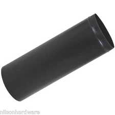 (3)-Imperial Snaplock 4" x 24" 1200 F Black Chimney Furnace Stove Pipe BM0344
