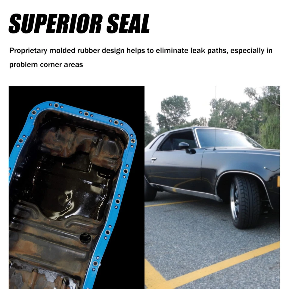 Engine Oil Pan Gasket Set for GMC Jimmy Sprint Pontiac Laurentian Parisienne - Image 3 of 4