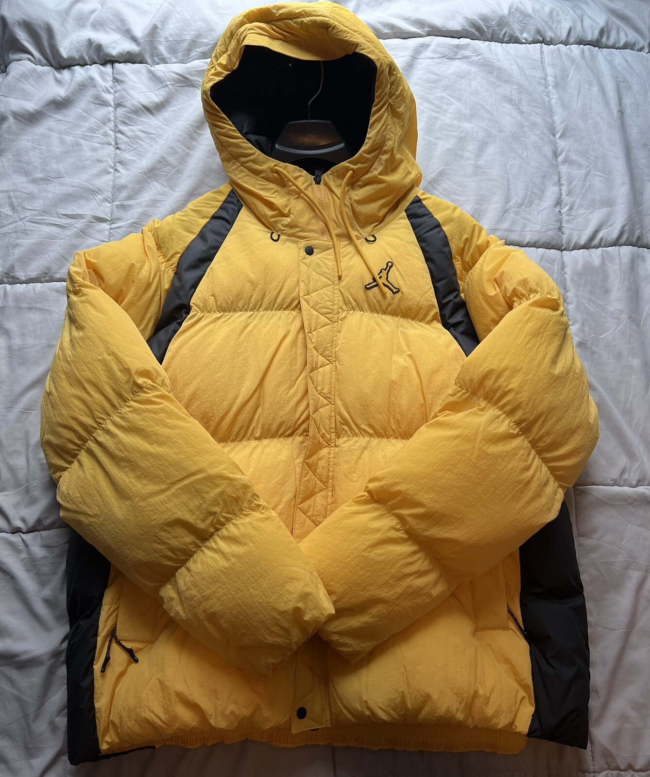 Men's XL Nike Jordan Essential Yellow Puffer Jacket Coat | eBay