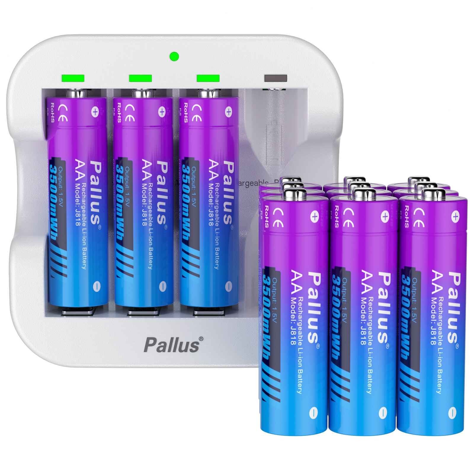 AA Batteries 1.5V Lithium Rechargeable AA Batteries 3500mWh Double A Battery Lot-image