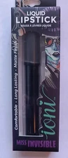 Ioni Liquid Lipstick Classic Horror Queens Miss Invisible Black New In Box