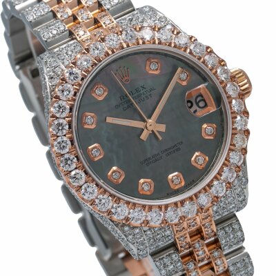 Rolex Datejust 31mm Two-Tone Rose Gold Jubilee Bracelet Watch 9.65