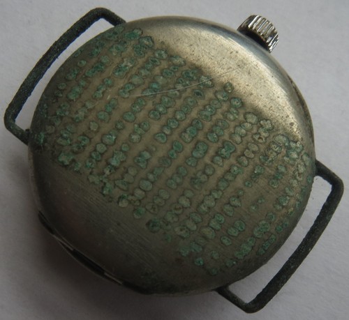 Trench wristwatch nickel chromiun case load manual enamel dial - Picture 6 of 12