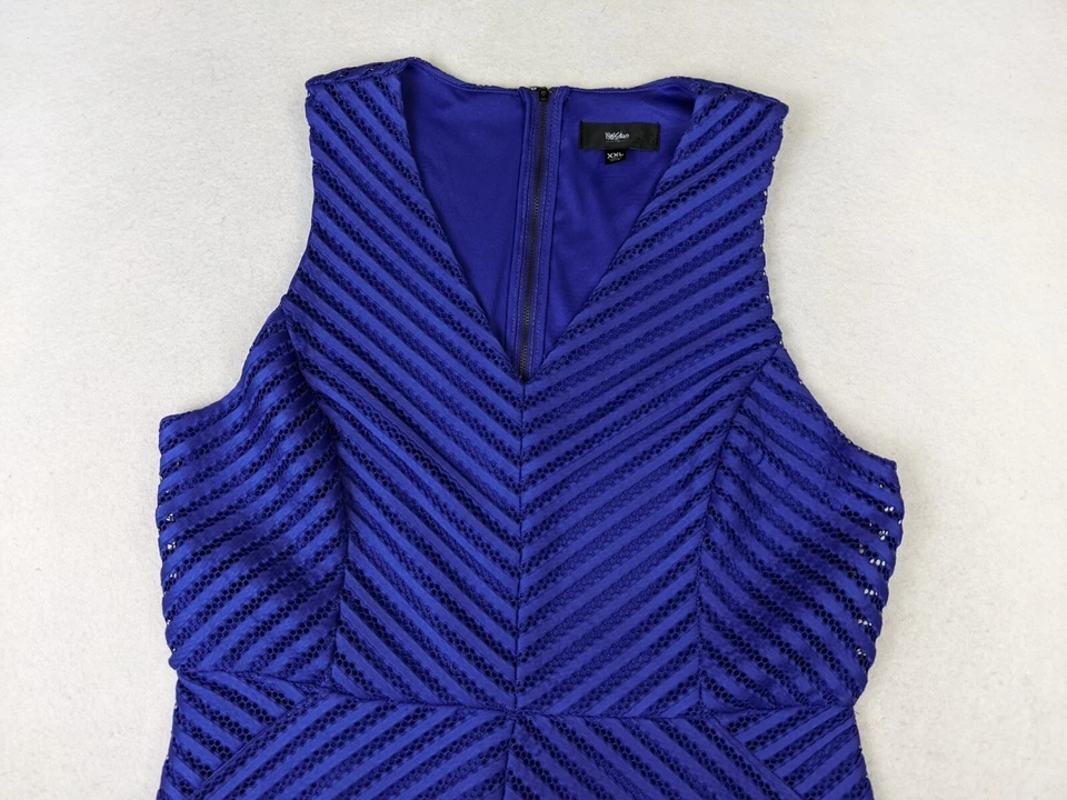 MOSSIMO Women's Dress Size XXL Purple Lace Sleeveless FIt & Flare A-Line - Image 3 of 4