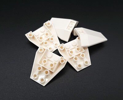 LEGO  EINZELTEIL- WEDGE INVERTED (4 X 4) NR.: 5x 4855 WHITE - WEIß