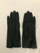 VINTAGE BLACK LEATHER WOMEN'S GLOVES SMALL SIZE I THINK 5