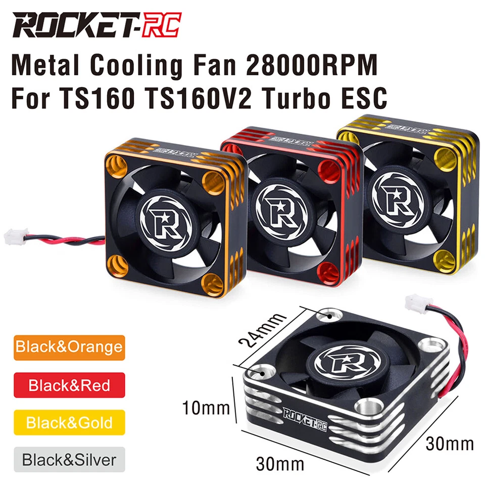 Rocket ESC Cooling Fan 30mm 28000RPM for TS120 TS160 Turbo ESC 1/10 1/8 RC Car - Image 2 of 4