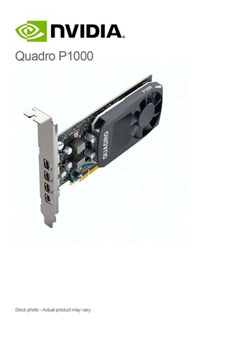 Nvidia Quadro P1000, 4GB GDDR5, 4x Mini DP, Low Profile/Full Height - Picture 2 of 2