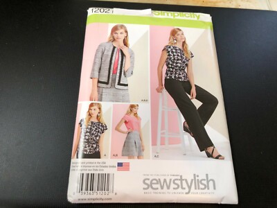 Simplicity Pattern 1202 Ms THREADS/SEW STYLISH Top~Skirt~Pants & Unlined Jacket