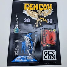 Gencon 2023 Magnet Set By Rollacrit RPG Board Game Dragon Griffin Skeleton New