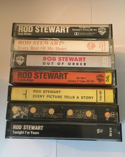 7 Rod Stewart Cassette Tape Bundle - Tonight I’m Yours, Out Of Order, Camouflage - Picture 10 of 10
