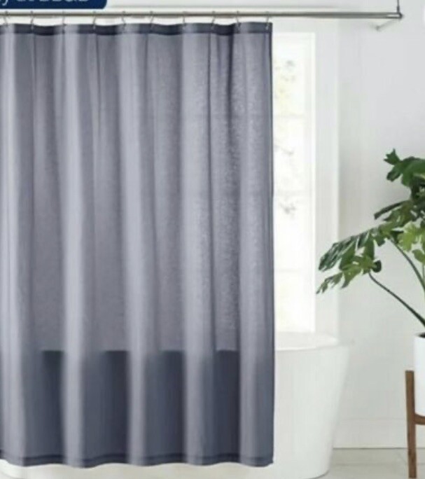 Fabric Shower Curtain HEMP 72" x 72" FOLKSTONE GRAY By Nestwell NEW eBay