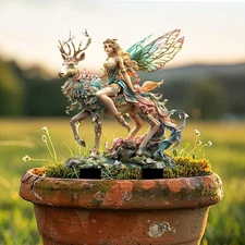 Garden Statues Outdoor Decor Fairy Stake Patio Yard Lawn Ornaments Gifts