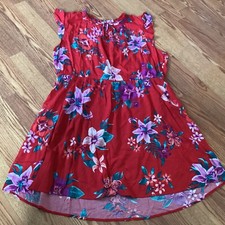 Old Navy  Floral Tie Neck Flutter Cap Sleeve Elastic Waist Dress Size XXL