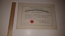 1922 DOCUMENT CERTIFICATE PRIMARY CLASS C PROFICIENCY IN REMINGTON TYPEWRITING thumbnail