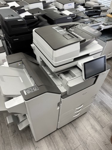 Ricoh IM C6000 Ricoh (56k Meter) Color Copier Printer Scanner Tri-Fold Finisher - Picture 4 of 11