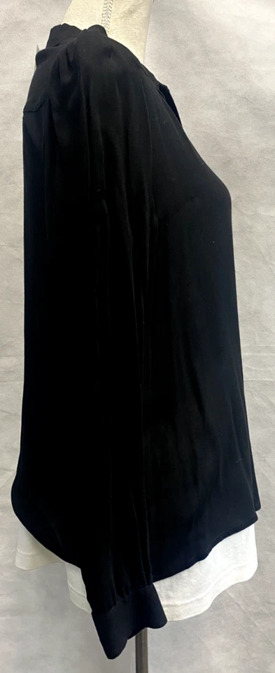 Blusa Just Cavalli negra transparente con botones talla 42 Foto 2 de 4