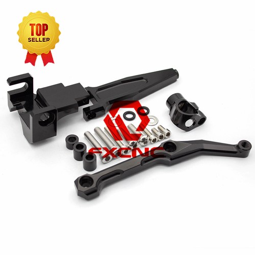 CNC Black Steering Damper Bracket Kit Mount Holder For Tracer 900 GT 2015-2020 - Picture 8 of 11
