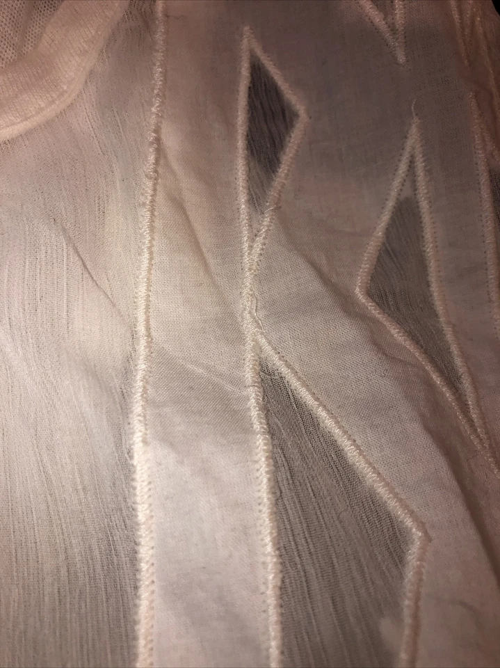 Element Sheer Cut Out Tank Top Small Cotton Blend Coastal Grandma White - Image 4 of 4