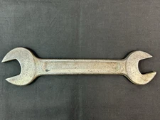 VINTAGE CONTROLLED STEEL DROP FORGED OPEN END WRENCH 1" + 15/16"