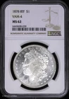 1878-P $1 8TF Morgan Silver Dollar NGC MS 62 | VAM-4 Uncirculated UNC